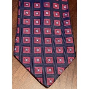 Grant Thomas Repp Blue Red 100% Silk Men’s Neck Tie Made In Usa39